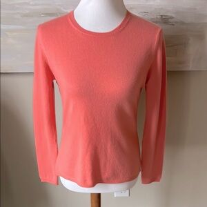 Neiman Marcus 100% cashmere cozy coral sweater
